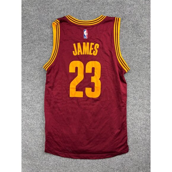 Lebron James Cavaliers Rev 30 Swingman Jersey Men's Small Red Adidas #23 - Picture 7 of 8